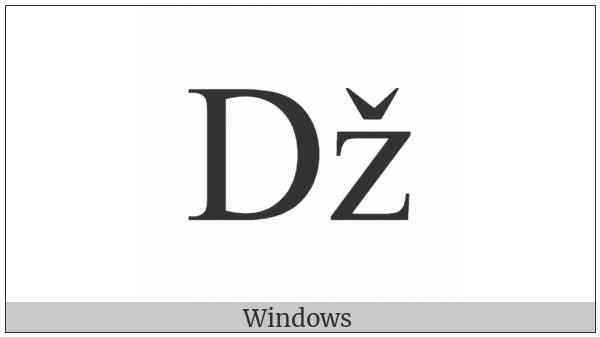 Latin Capital Letter D With Small Letter Z With Caron on various operating systems