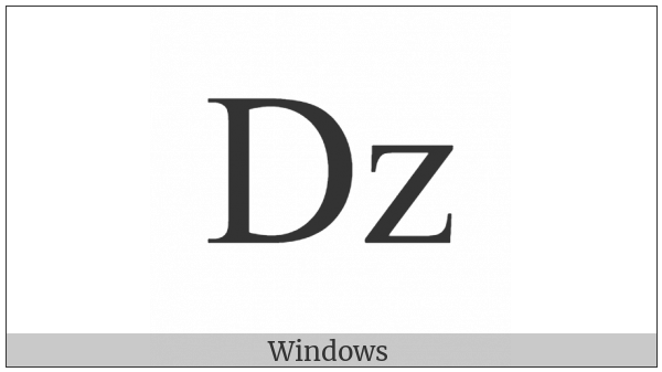 Latin Capital Letter D With Small Letter Z on various operating systems