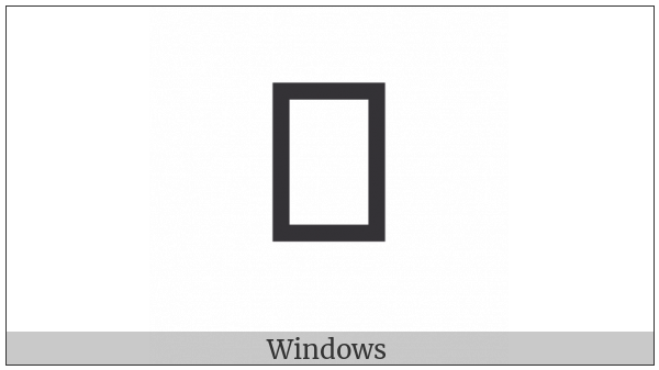 Canadian Syllabics Blackfoot A on various operating systems