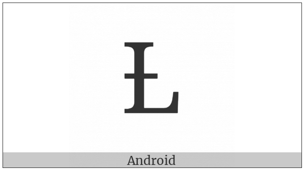 Latin Capital Letter L With Bar on various operating systems