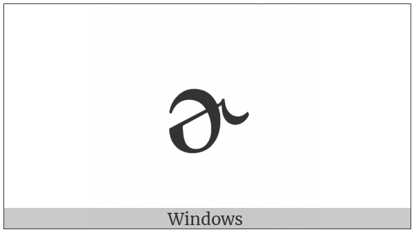 Latin Small Letter Schwa With Hook on various operating systems