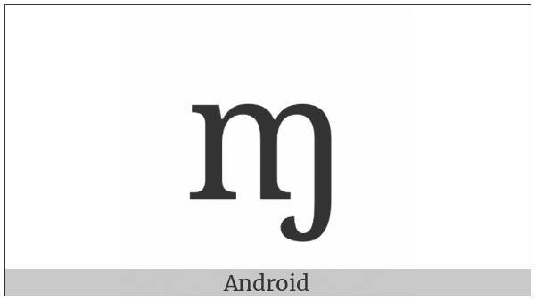 Latin Small Letter M With Hook on various operating systems