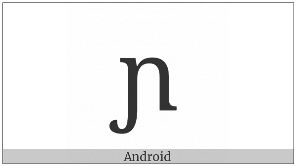 Latin Small Letter N With Left Hook on various operating systems