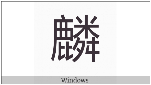 Cjk Compatibility Ideograph-F9F3 on various operating systems