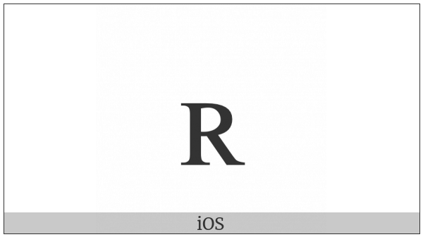 Latin Letter Small Capital R on various operating systems