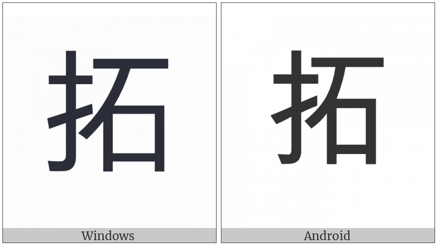 Cjk Compatibility Ideograph-Fa02 on various operating systems