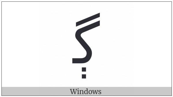 Arabic Letter Gueh Initial Form on various operating systems