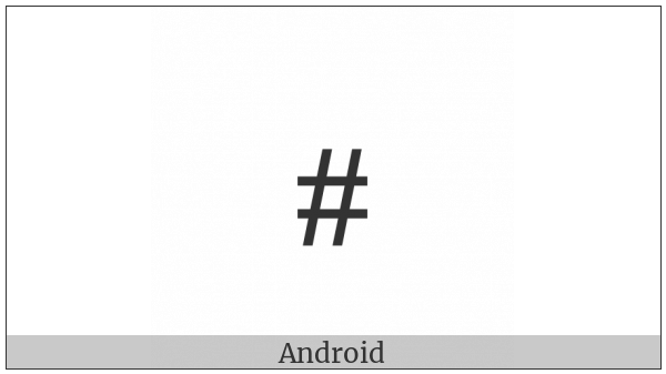 Small Number Sign on various operating systems