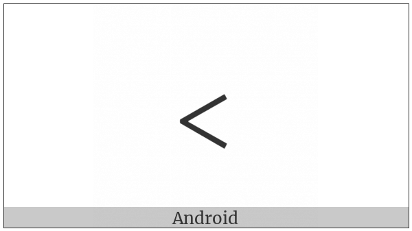Small Less-Than Sign on various operating systems