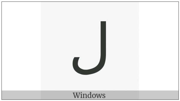 Arabic Letter Lam Isolated Form on various operating systems