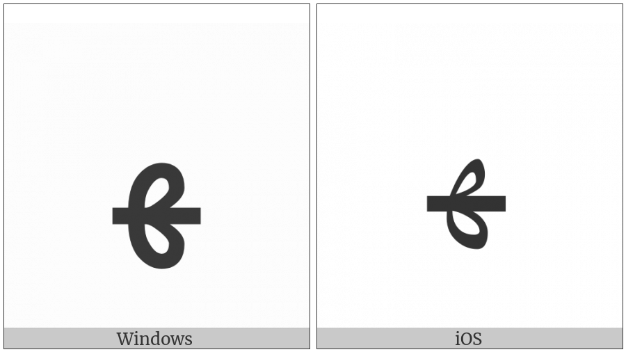 Arabic Letter Heh Medial Form on various operating systems