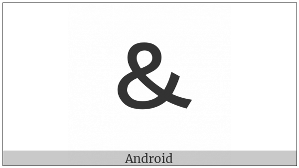 Fullwidth Ampersand on various operating systems