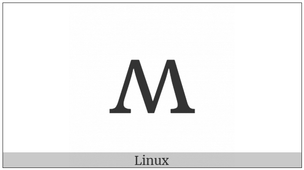 Latin Small Letter Turned W on various operating systems
