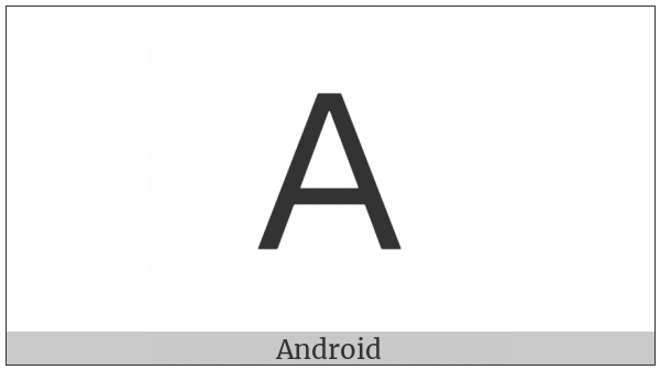 Fullwidth Latin Capital Letter A on various operating systems