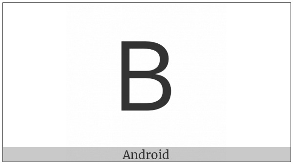 Fullwidth Latin Capital Letter B on various operating systems