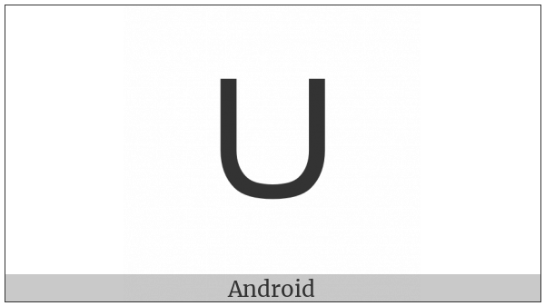 Fullwidth Latin Capital Letter U on various operating systems