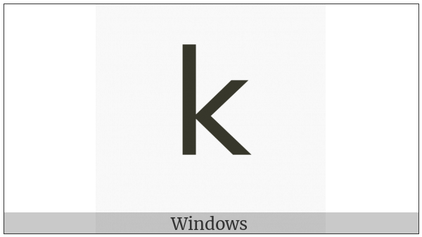 Fullwidth Latin Small Letter K on various operating systems