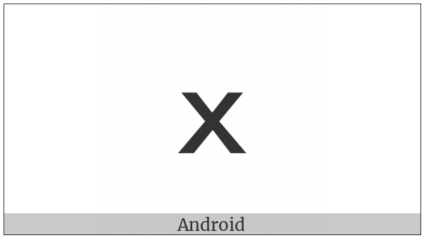 Fullwidth Latin Small Letter X on various operating systems
