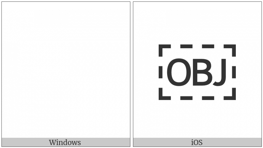 Object Replacement Character on various operating systems