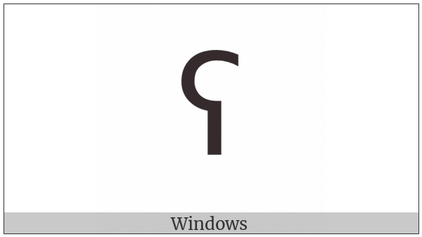 Latin Letter Pharyngeal Voiced Fricative on various operating systems
