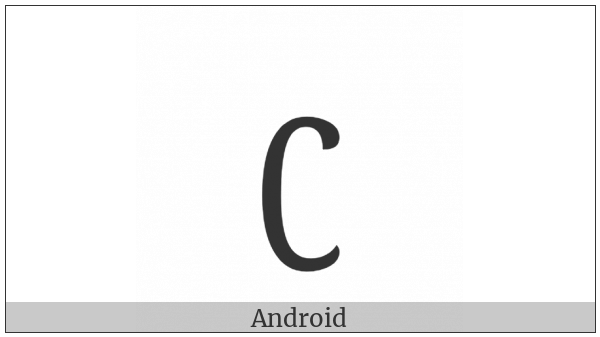 Latin Letter Stretched C on various operating systems