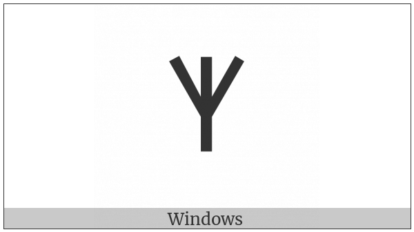 Old Italic Letter Khe on various operating systems