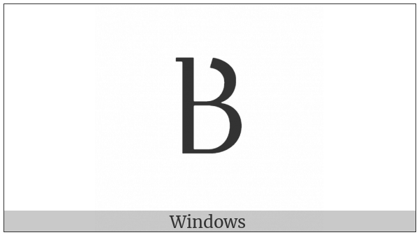 Gothic Letter Bairkan on various operating systems