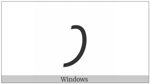 Imperial Aramaic Letter Pe on various operating systems