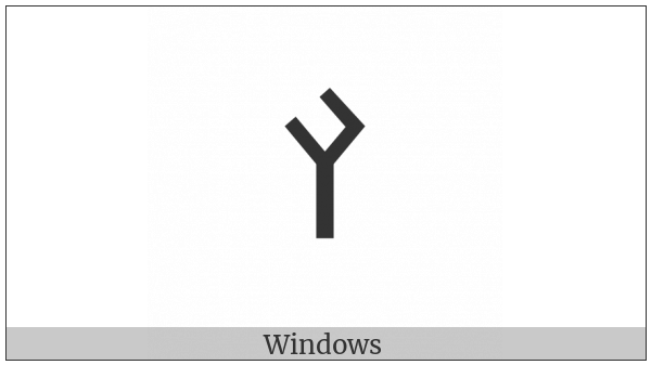 Old Turkic Letter Yenisei Aek on various operating systems