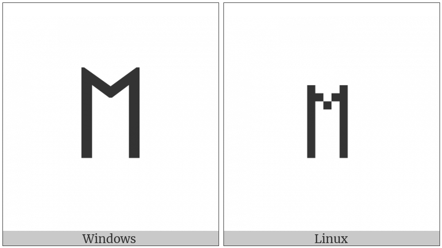 Old Turkic Letter Orkhon Elt on various operating systems