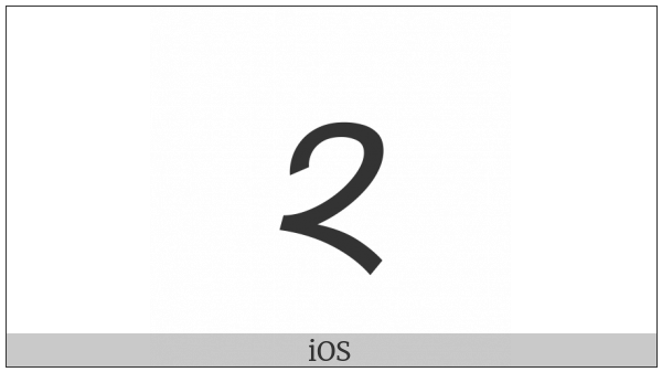 Chakma Digit Two on various operating systems