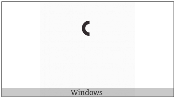 Modifier Letter Left Half Ring on various operating systems