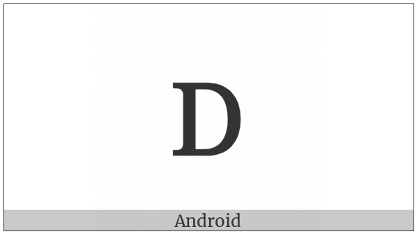 Latin Letter Small Capital D on various operating systems