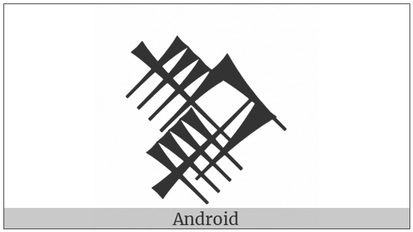 Cuneiform Sign Nun Crossing Nun on various operating systems