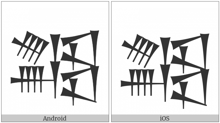 Cuneiform Sign Nun Crossing Nun Lagar Over Lagar on various operating systems