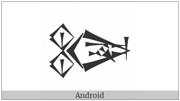 Cuneiform Sign Nunuz Ab2 Times Ne on various operating systems