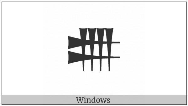 Cuneiform Sign U2 on various operating systems