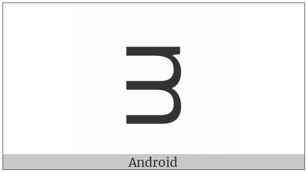 Latin Small Letter Sideways Turned M on various operating systems