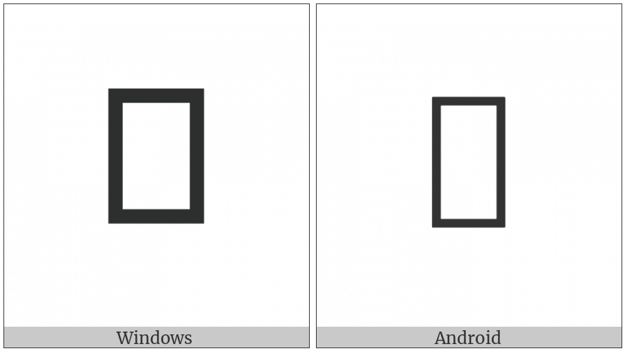 Cuneiform Sign U U on various operating systems