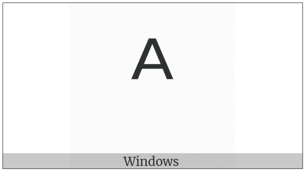 Modifier Letter Capital A on various operating systems