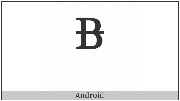 Modifier Letter Capital Barred B on various operating systems