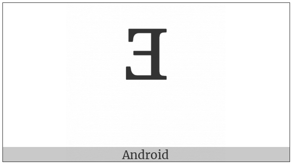 Modifier Letter Capital Reversed E on various operating systems