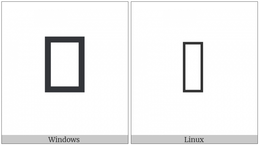 Cuneiform Numeric Sign Four U on various operating systems