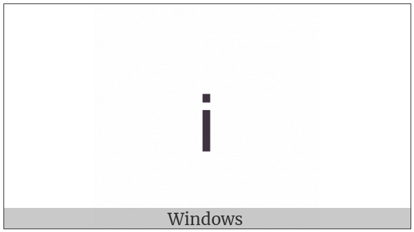 Latin Subscript Small Letter I on various operating systems