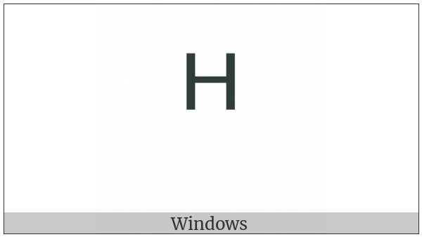 Modifier Letter Cyrillic En on various operating systems
