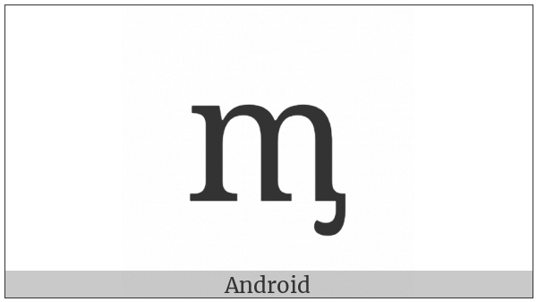 Latin Small Letter M With Palatal Hook on various operating systems