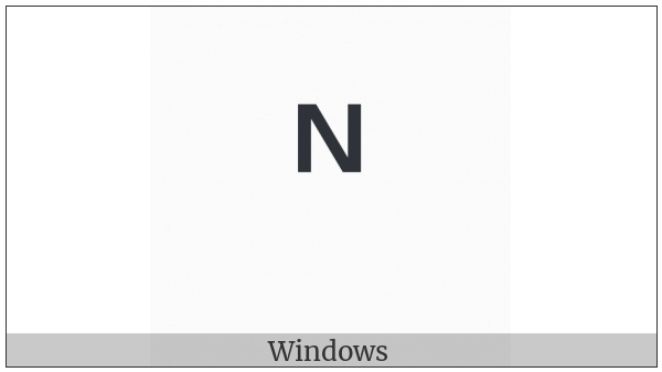 Modifier Letter Small Capital N on various operating systems