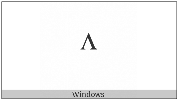 Modifier Letter Small Turned V on various operating systems