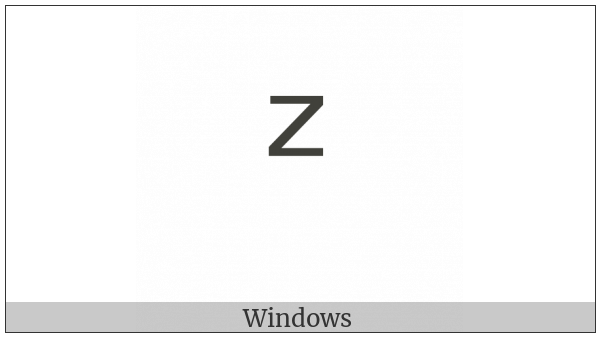 Modifier Letter Small Z on various operating systems