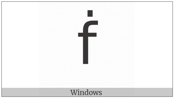 Latin Small Letter F With Dot Above on various operating systems